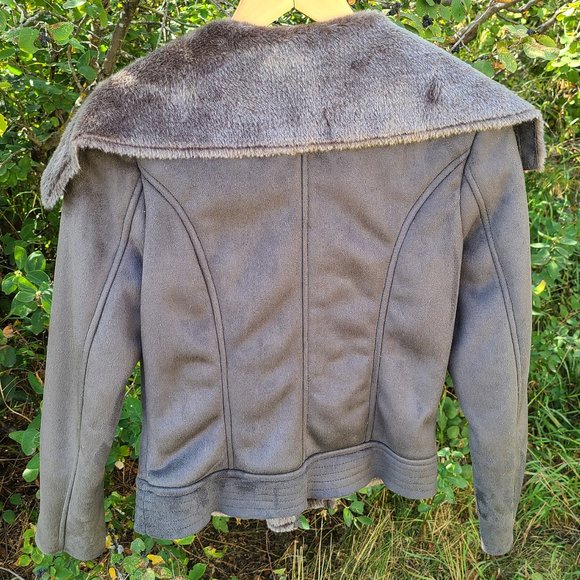 Faux Shearling Jacket Xs New - Picture 4 of 4